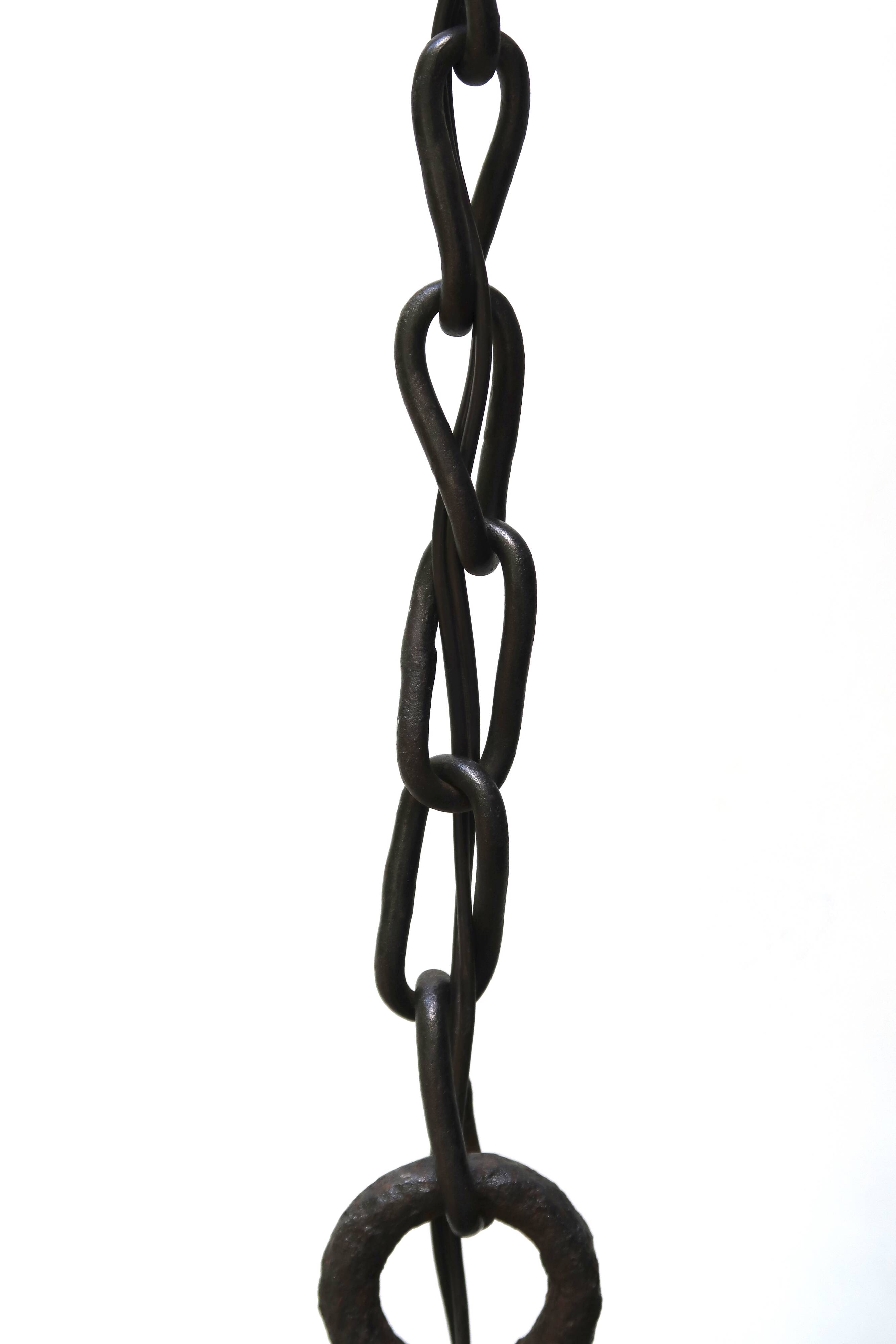 Antique wrought iron lantern pendant light