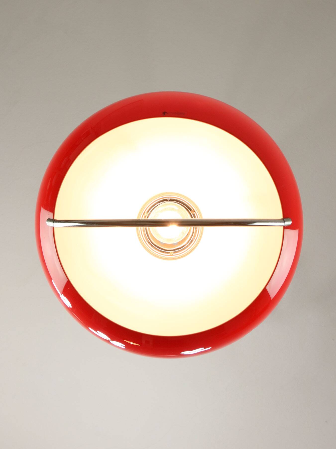 Space Age Italian Red Jolly Pendant Lamp from Guzzini