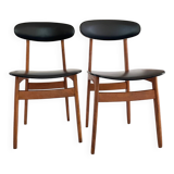 Chic vintage pair of Scandinavian chairs
