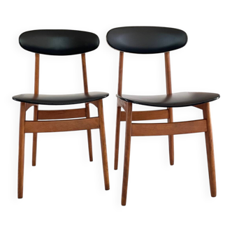Paire de chaises scandinaves chic vintage