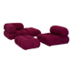 Canapé modulable Camaleonda Bordeaux par Mario Bellini pour B&B Italia