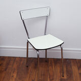 White and black formica chair 70s