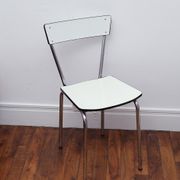 White and black formica chair 70s