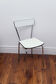 Chaise formica blanc et noir années 70