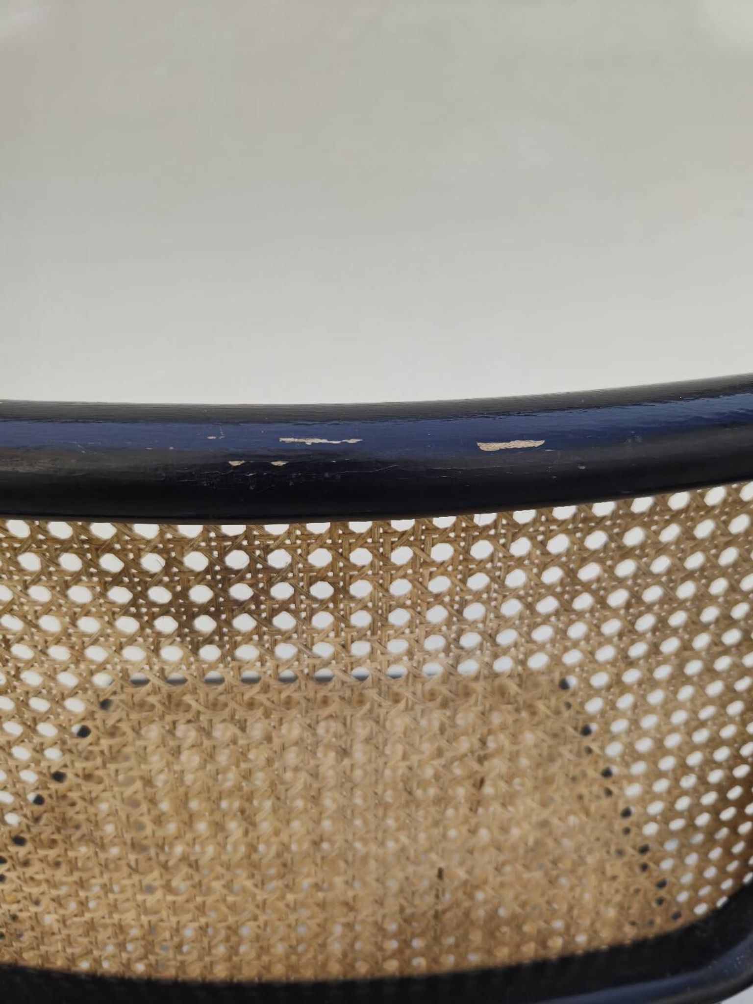 Marcel Breuer B32 chair in black cane signed Made in Italy
