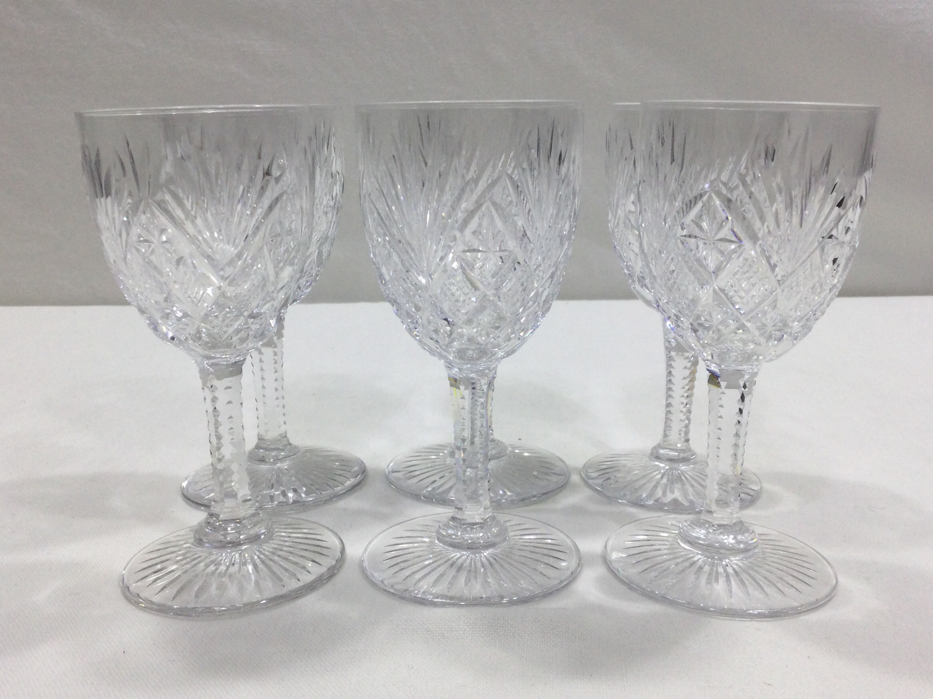 Saint Louis - 6 White Wine Glasses Gavarni Model
