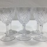 Saint Louis - 6 White Wine Glasses Gavarni Model