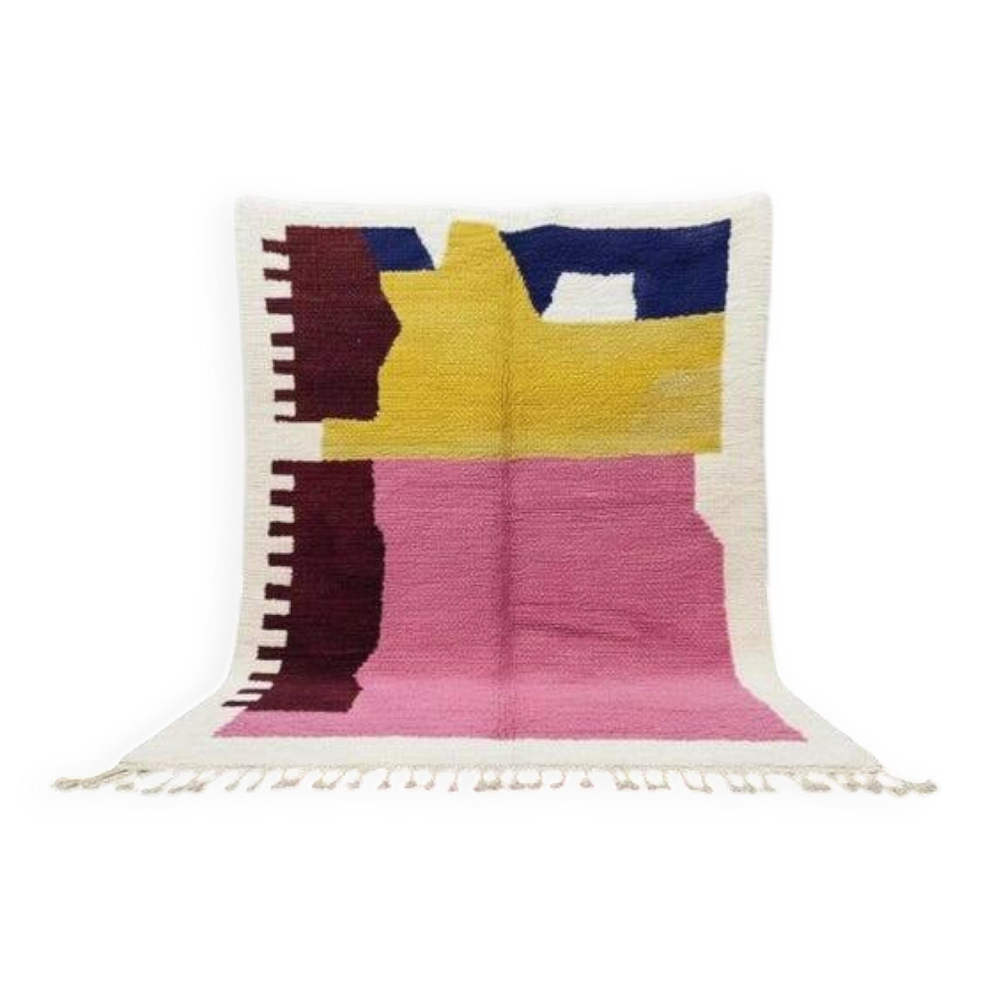 Beni Ouraine handwoven rug, traditional style, size 100 x 200 cm