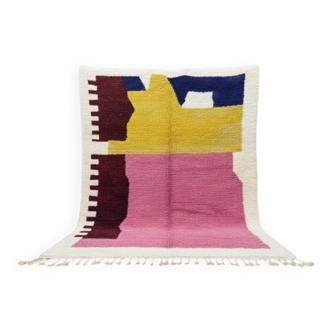 Beni Ouraine handwoven rug, traditional style, size 100 x 200 cm