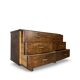 A vintage Italian chest of drawers, made of veneered walnut and solid wood,