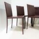 Series of 4 Italian leather chairs