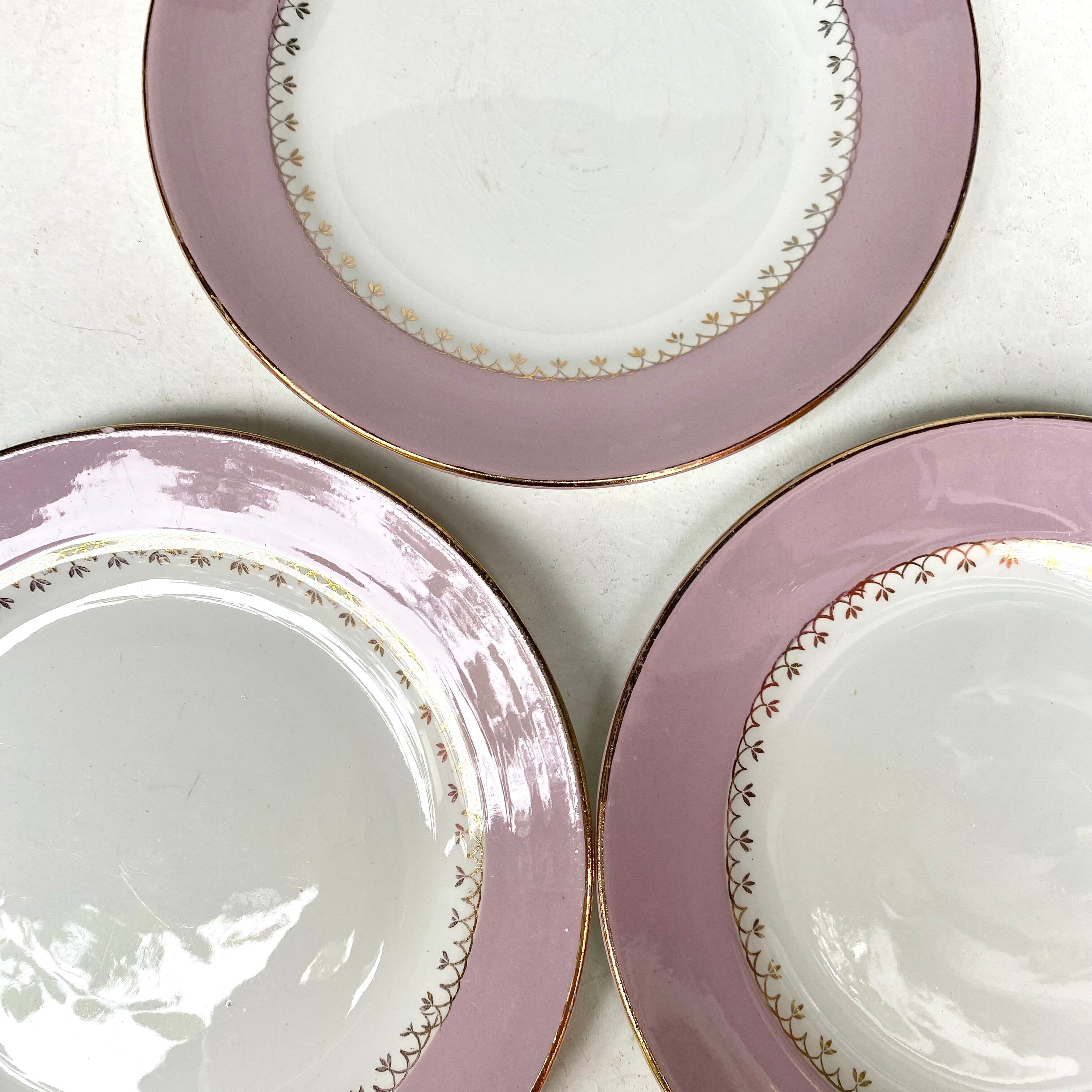 Antique porcelain dessert plates