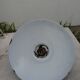 Industrial wall light in enameled sheet metal, swan neck, porcelain base