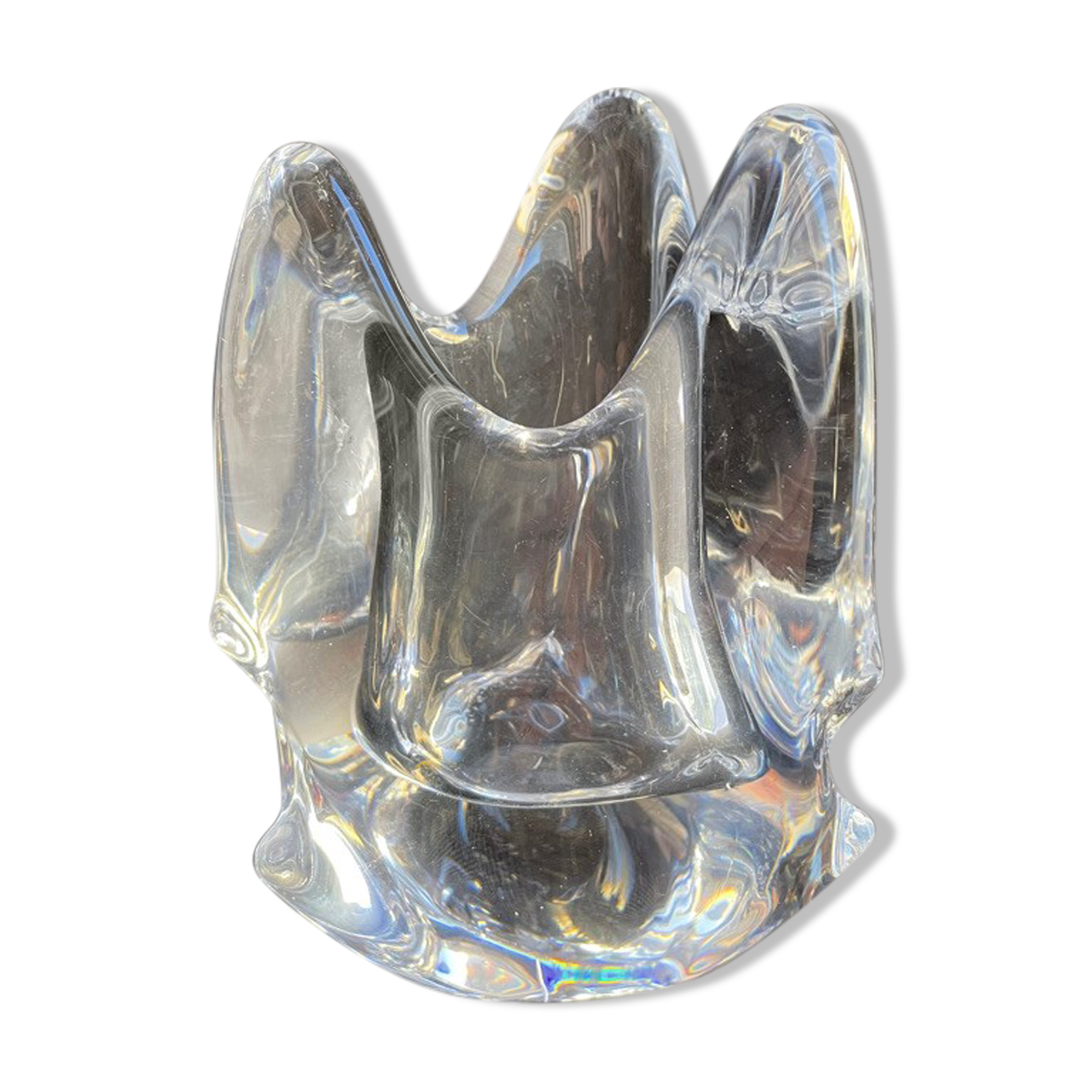 Schneider glassware - Pencil holder - Blown and cut crystal