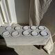 Set of 10 small dessert plates in Italian ceramic Total rim b