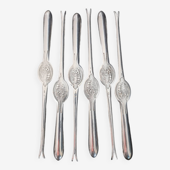 Six Christofle lobster forks