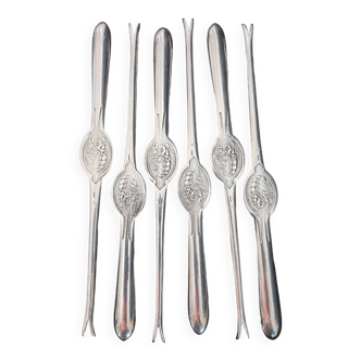 Six Christofle lobster forks