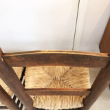 Pair of straw brutalist chairs, 1970