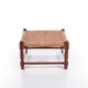 Vintage Brutalist stool or footstool made of jute rope, 1960s