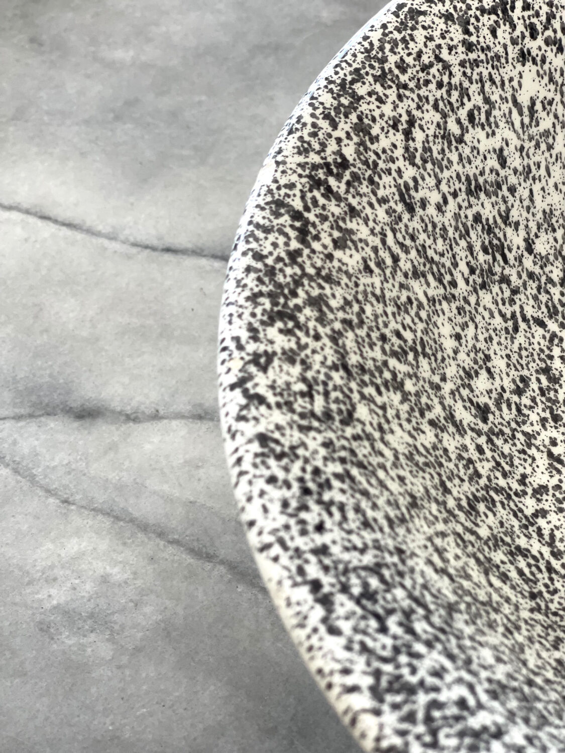 Italian speckled stoneware salad bowl