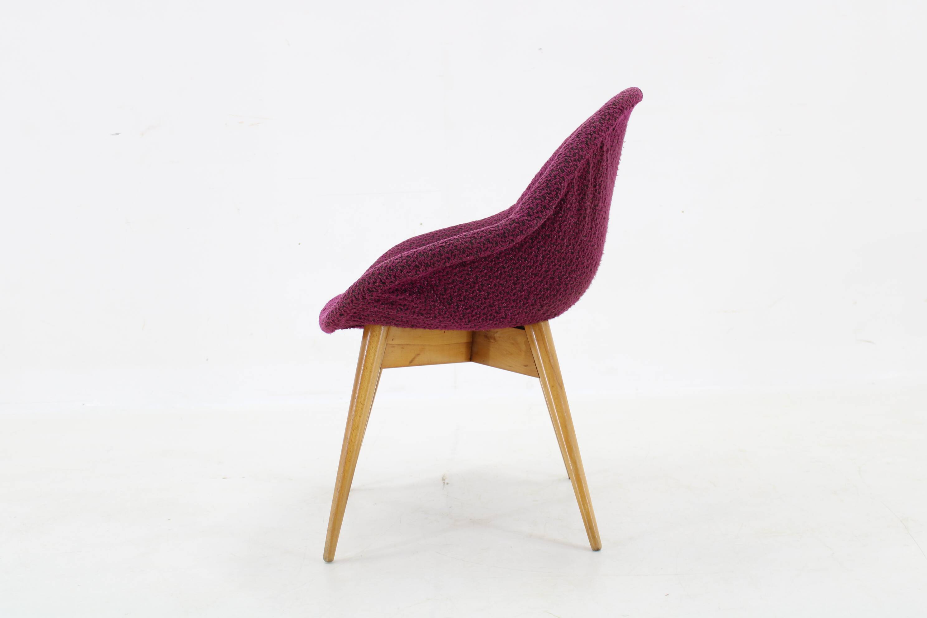 1970s Shell Beech Chair, Czechoslovakia