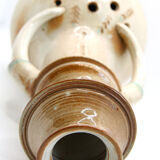 Vase and anthropomorphic flowerpeed by potters Thierry and Chantal Robert, 70s