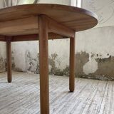 70s oval pine table from Les Arcs