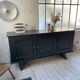 60s brutalist black sideboard