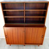 Burwood bookcase, mahogany and display case, 1976