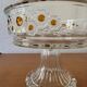 60s crystal glass footed bowl