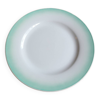 Assiette plate bord mint Digoin et Sarreguemines