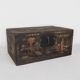 Antique wooden chest with illustrations of porcelain vases (1900) #2