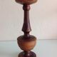 Pair of raw wood candlesticks