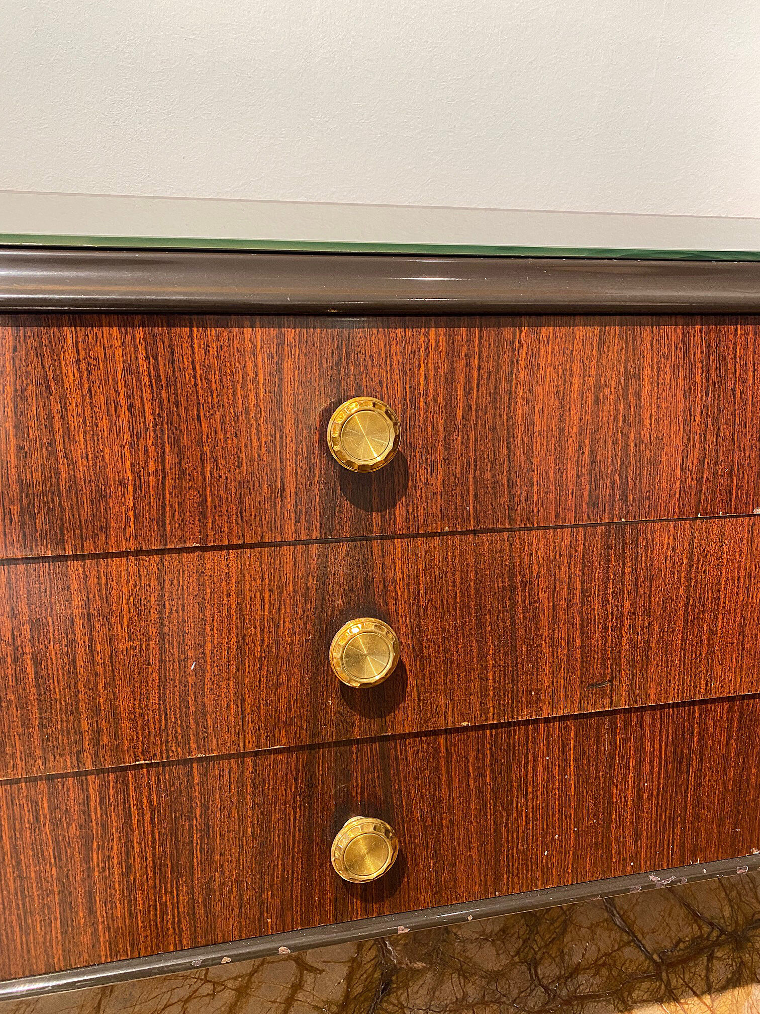 Nine Drawers Italian Mid-Century Chest of Drawers