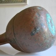 ancien grand coquemar en cuivre rouge