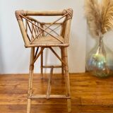 Vintage rattan planter