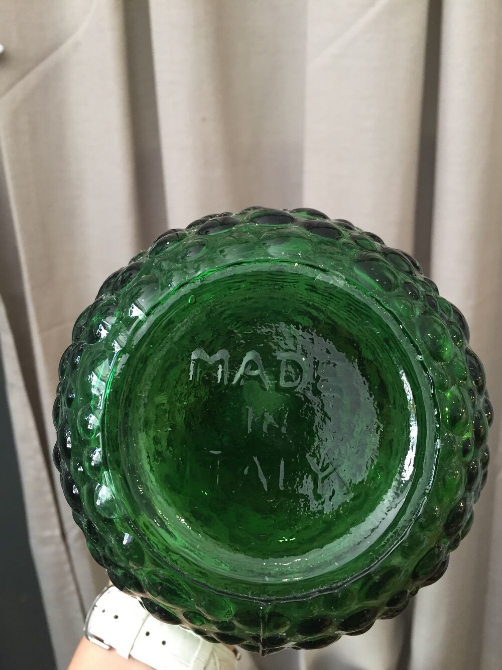 Bottle empoli genie bubble green made in italy