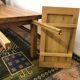 Solid oak table with extension cords