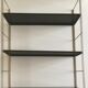 Black brown metal String Shelf