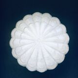 Large Frosted Flower Glass Sconce Wall Lamp from MCM, 1960s