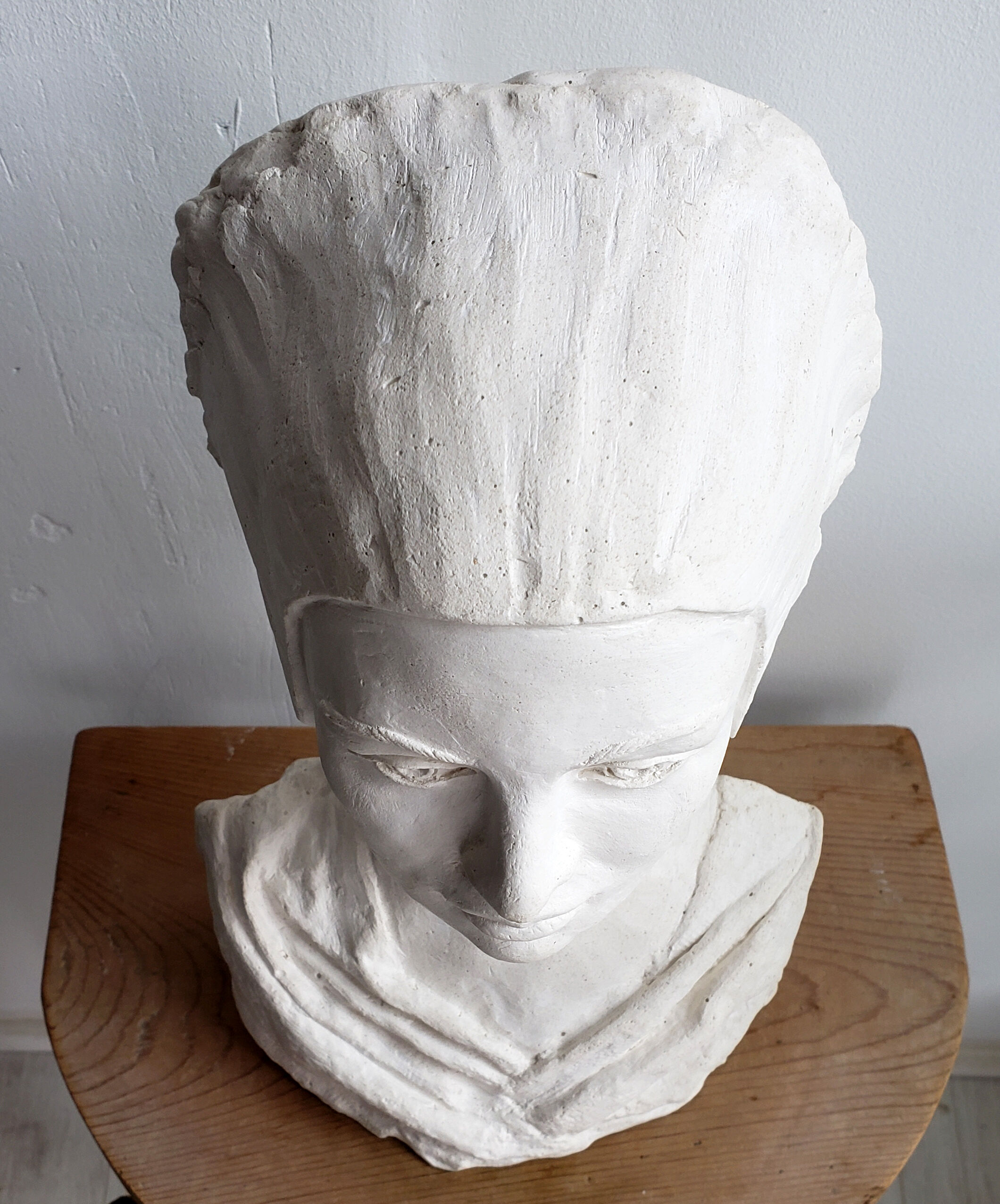 Plaster bust of a woman