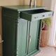 Antique cabinet in fir with green patina Metsä | Hector