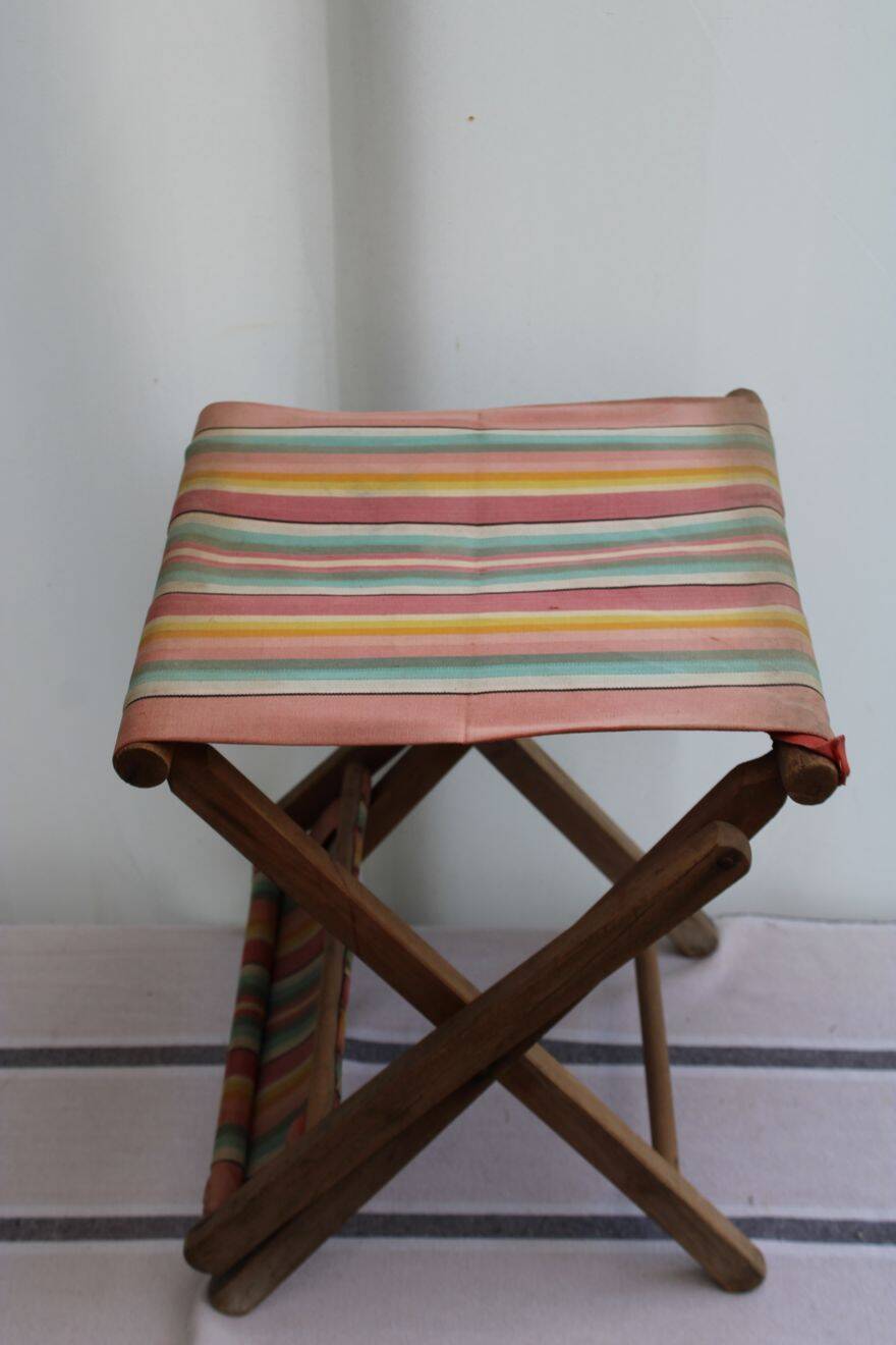 Old wooden folding chair