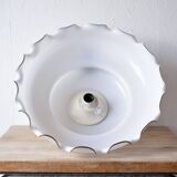 Large vintage pendant light in Massive white opaline - up and down system