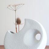 White ceramic vase by Roberto Rigon, Bertoncello, 60s