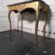 Console/table de milieu style Louis XV doré XIXè 