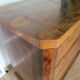 Antique oak burr chest of drawers - 4 drawers - marquetry inlay from the early 21st century