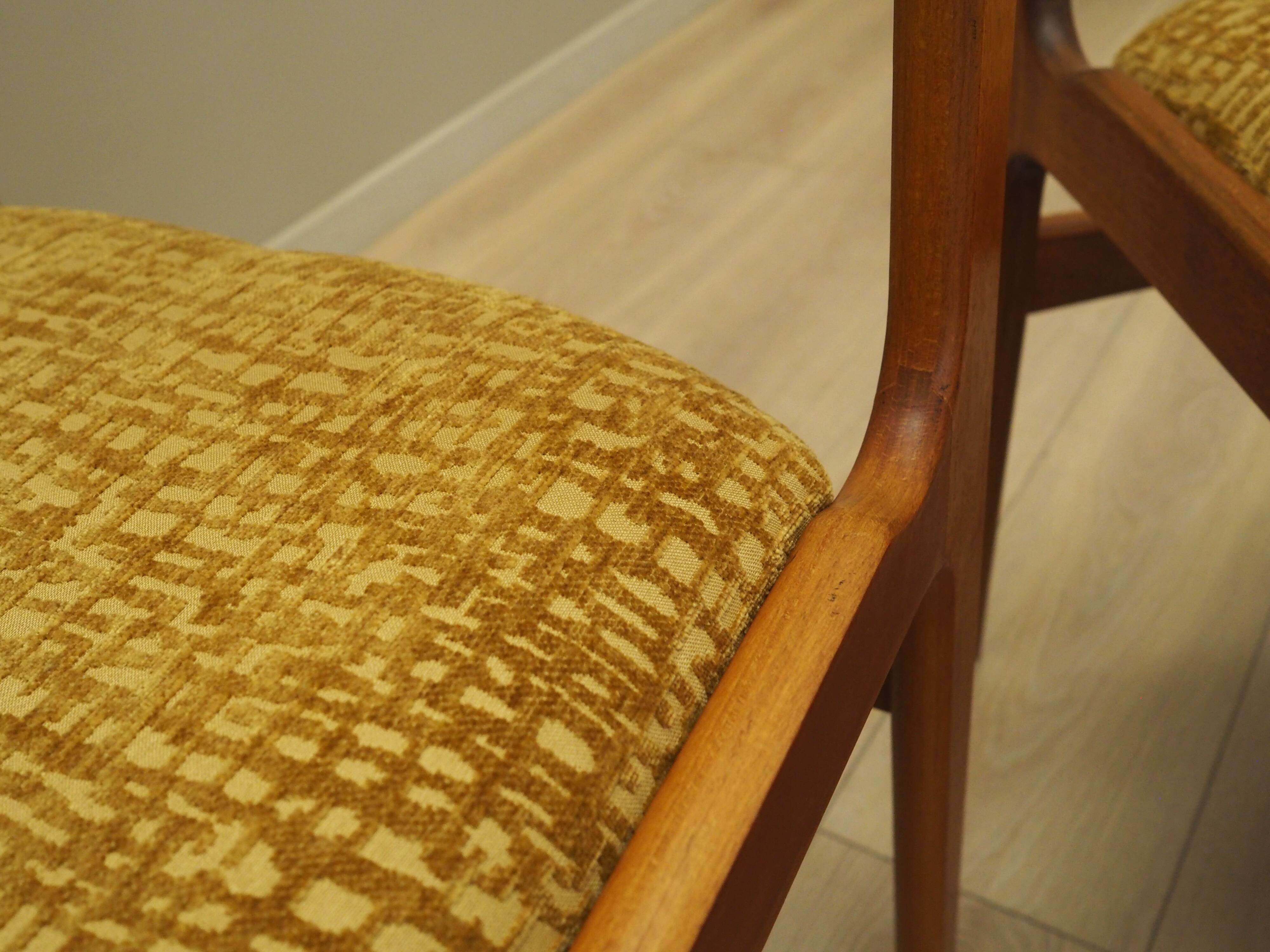 Set of six teak chairs, Danish design, 1970s, production: Denmark