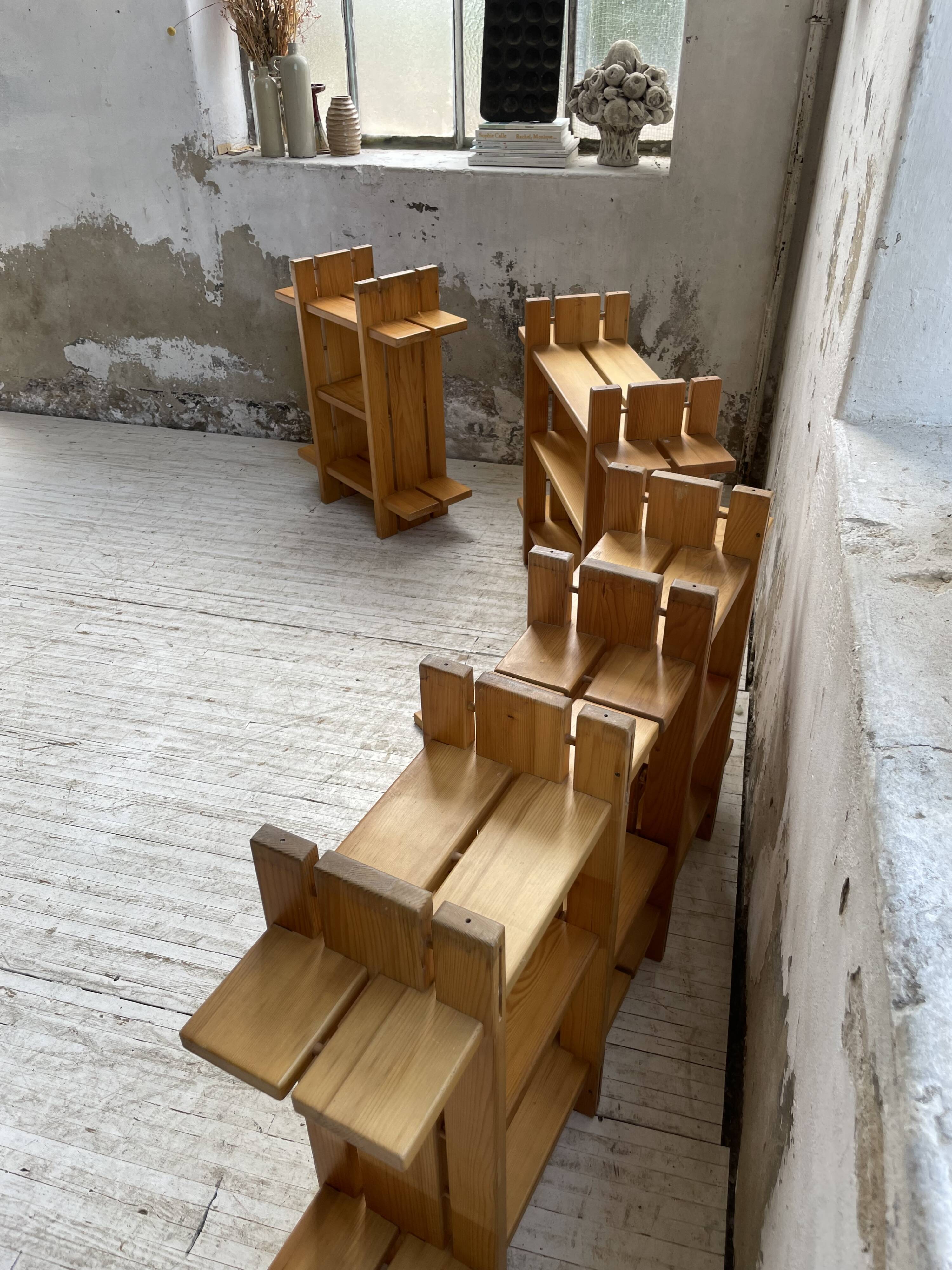 4 solid elm shelves Maison Regain