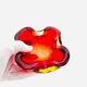 Murano Sommerso Red & Yellow Dish - Flavio Poli - circa 19